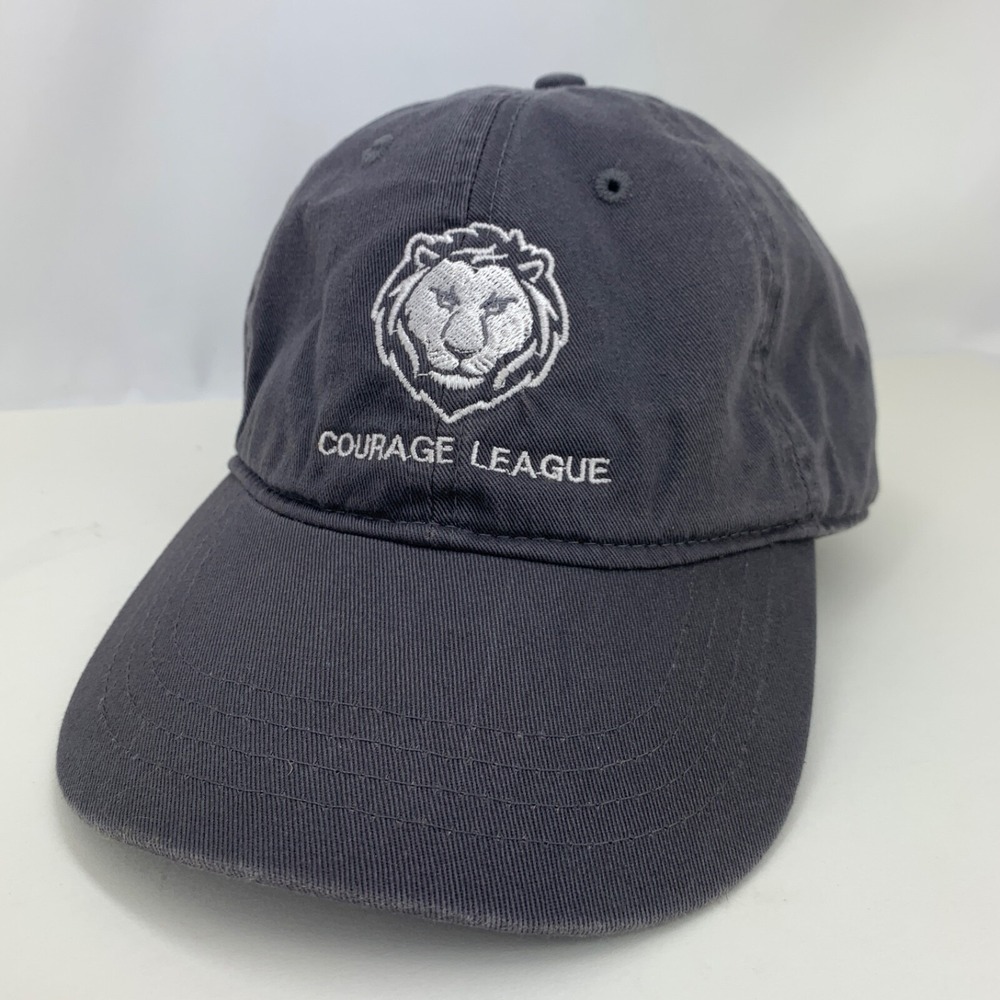 Courage League Lion Hat Gray Adjustable Strapback OSFM Outdoor Cap